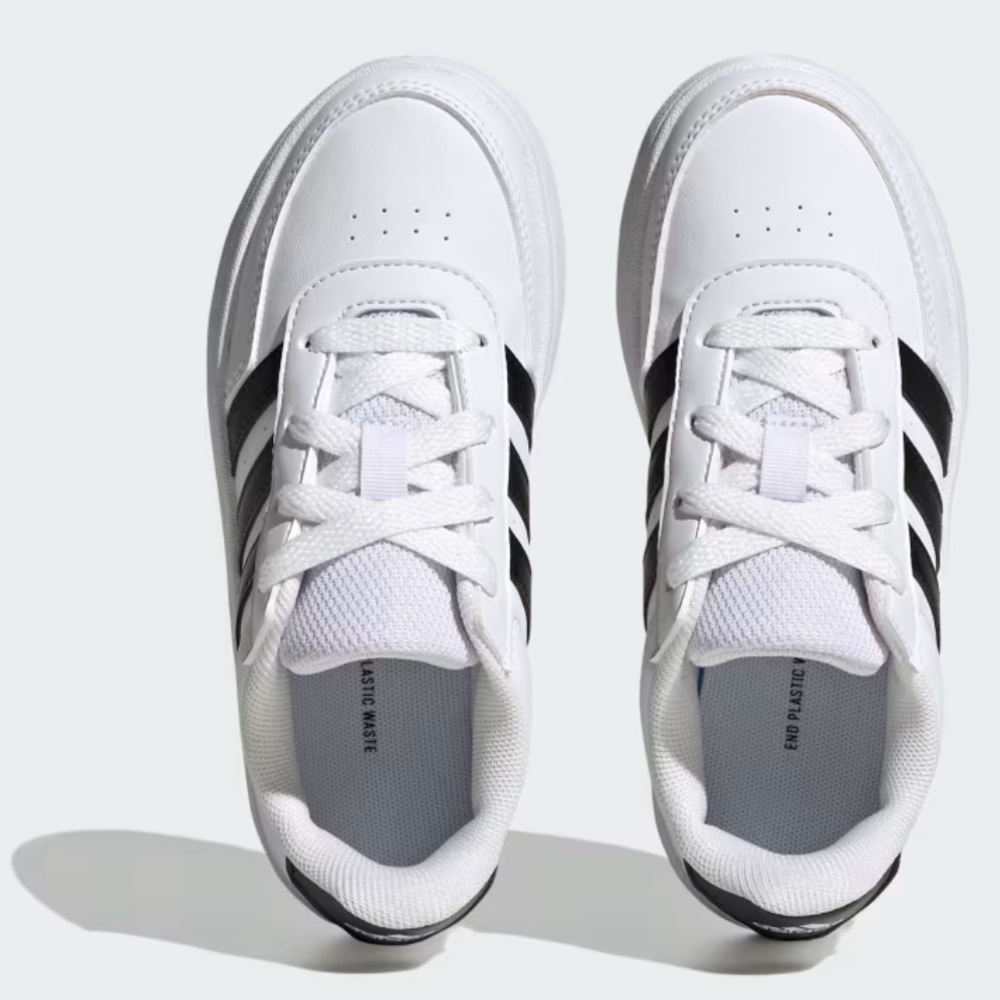 NIB [Adidas] Breaknet 2.0 Tennis Shoes Casual Sneakers White/Black Youth 5 / W 6 - Picture 3 of 13